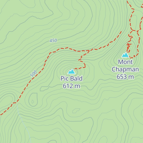 Map of Pic Bald
