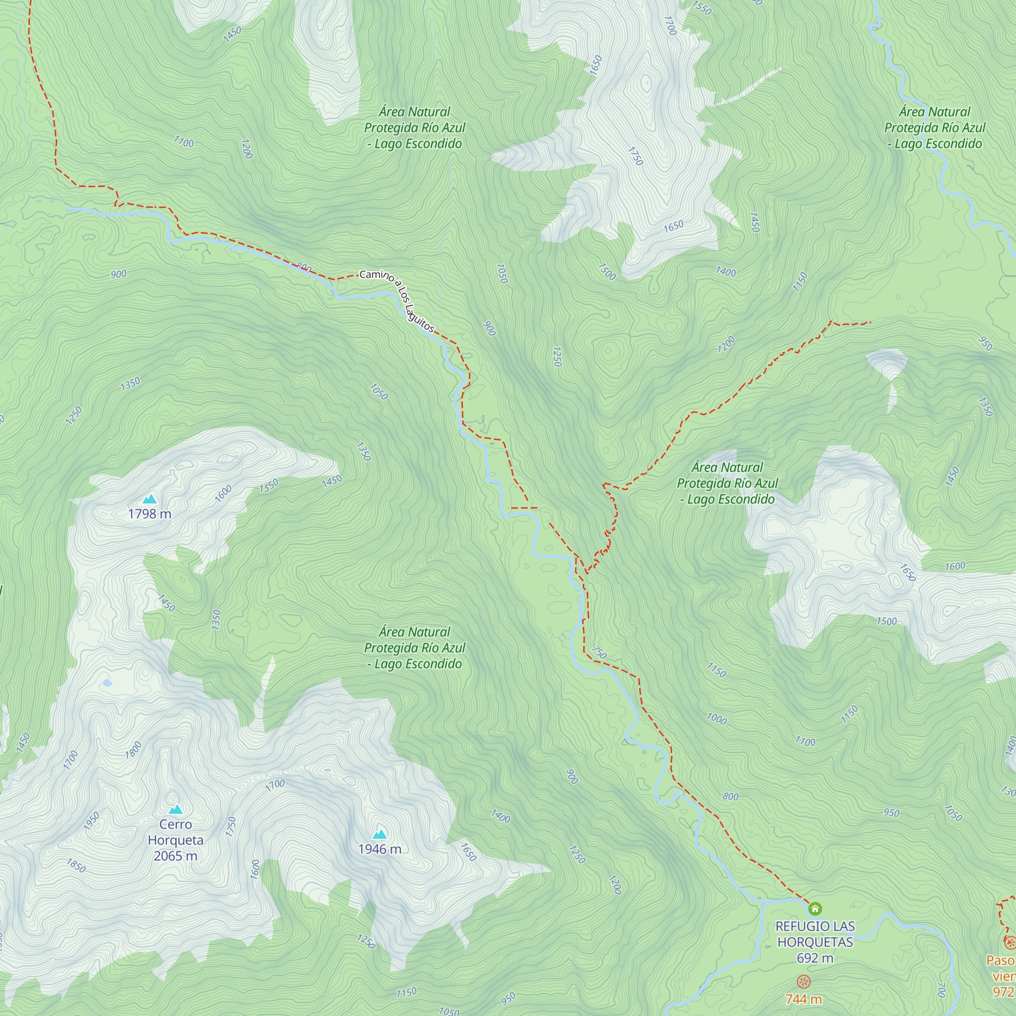 REFUGIO LOS MAÑÍOS map
