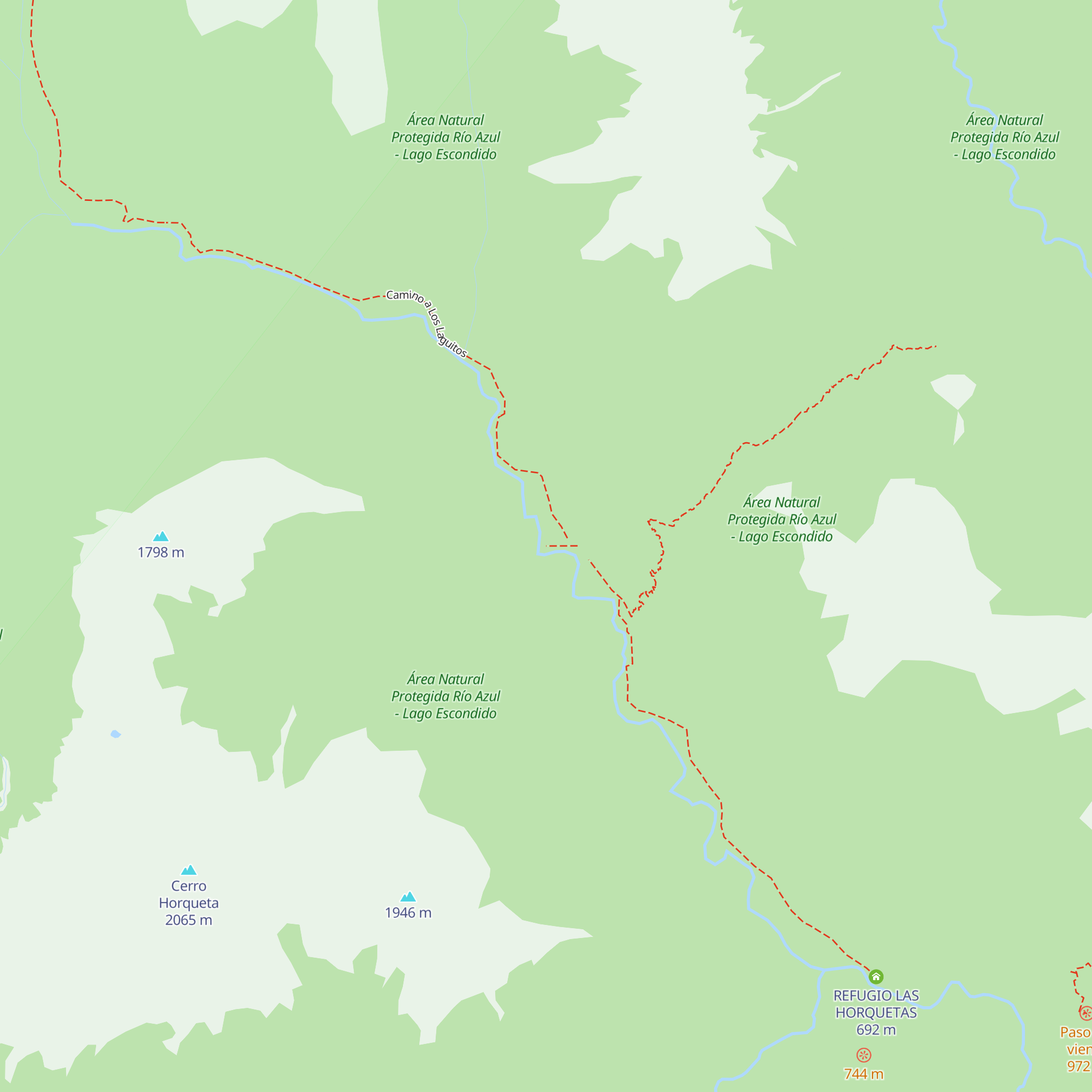 REFUGIO LOS MAÑÍOS map