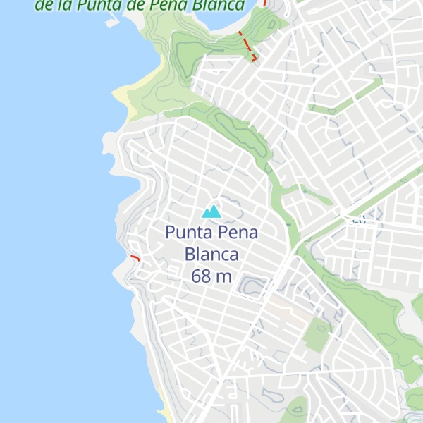 Map of Punta Pena Blanca