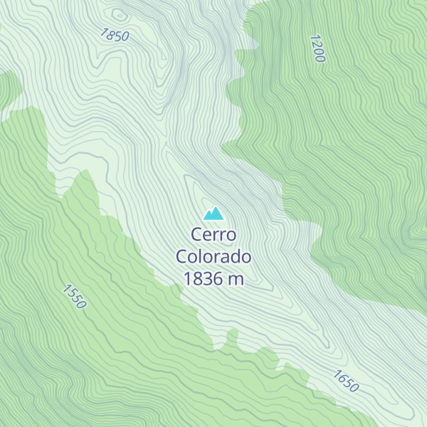 Map of Cerro Colorado