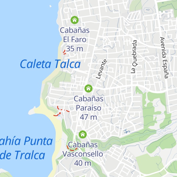 Map of Cabañas Paraíso
