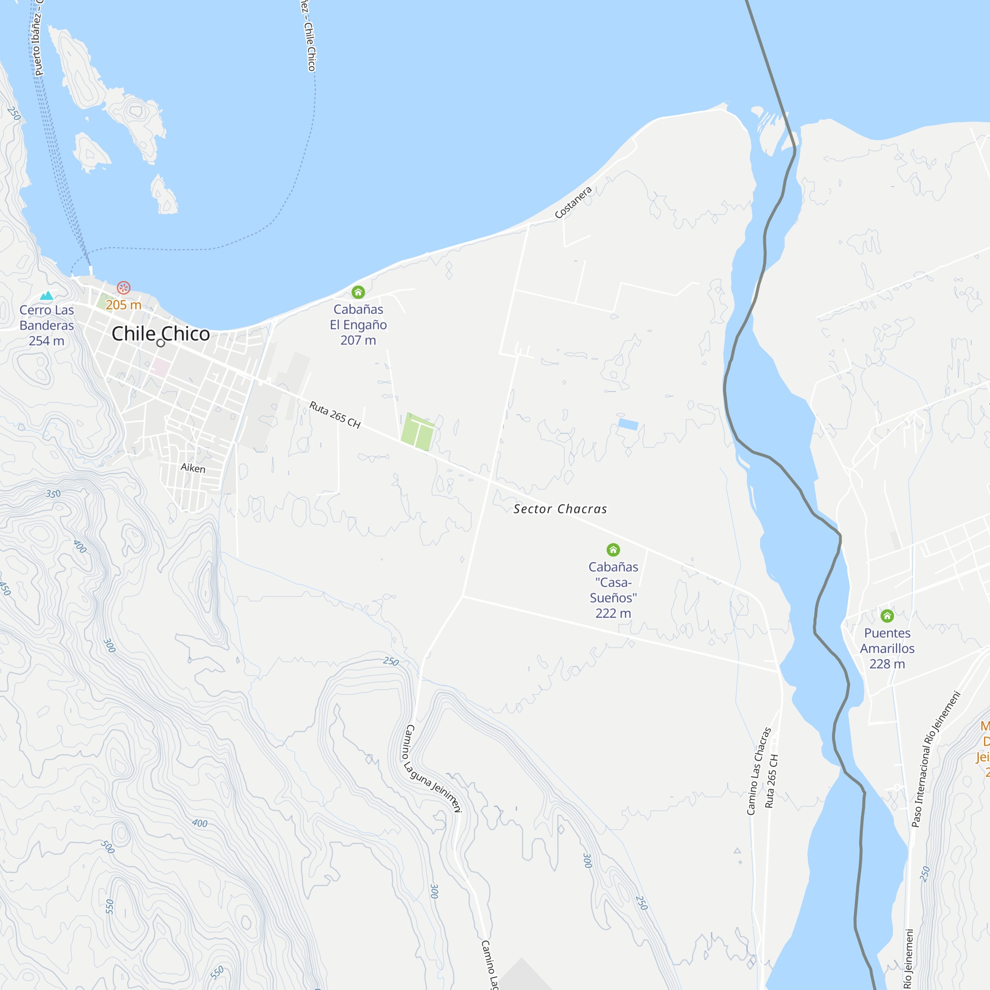 Cabañas Kau Ketenk map