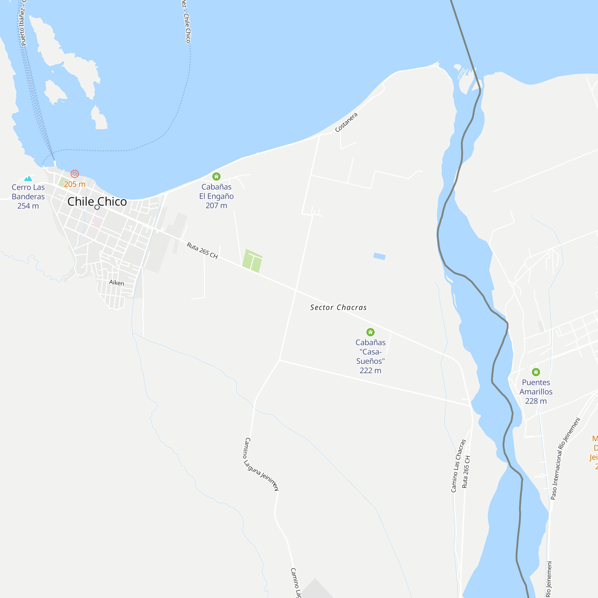 Cabañas Kau Ketenk map