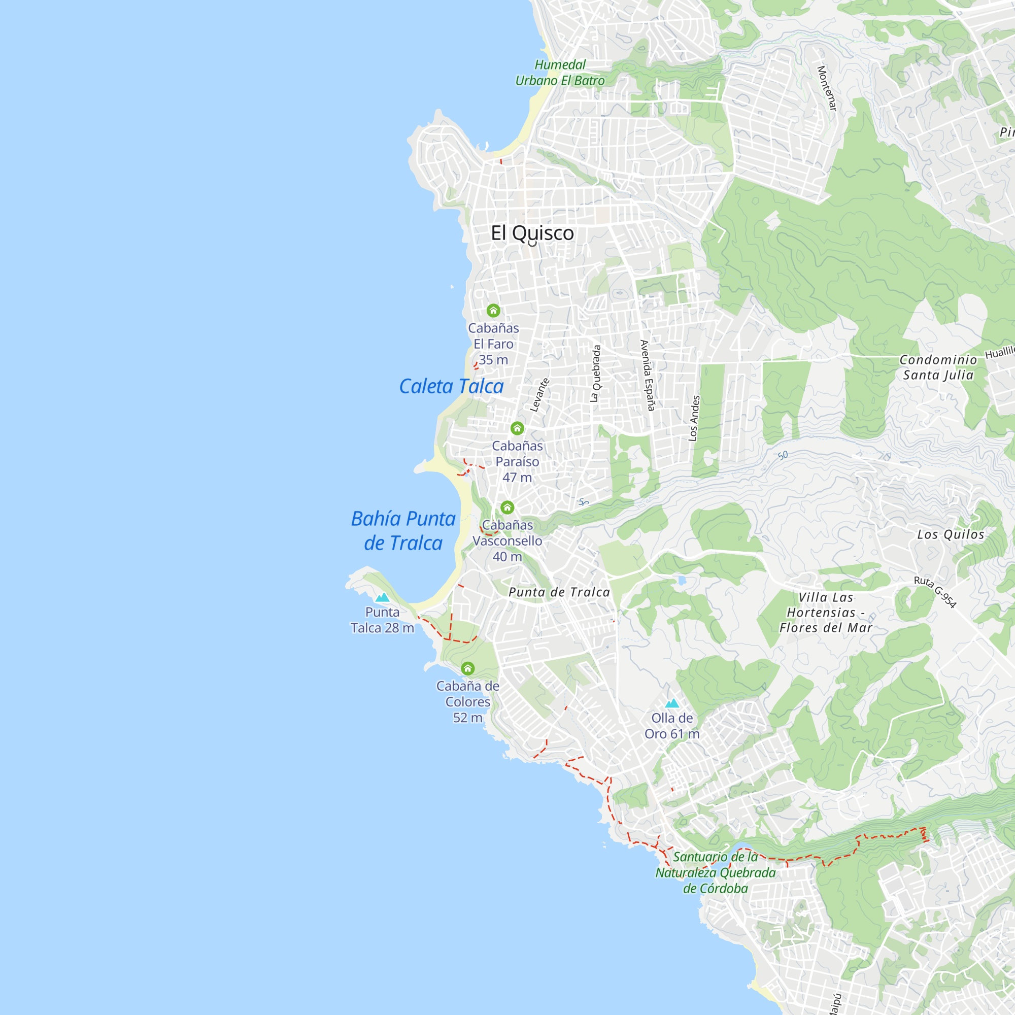 Cabañas Vasconsello map