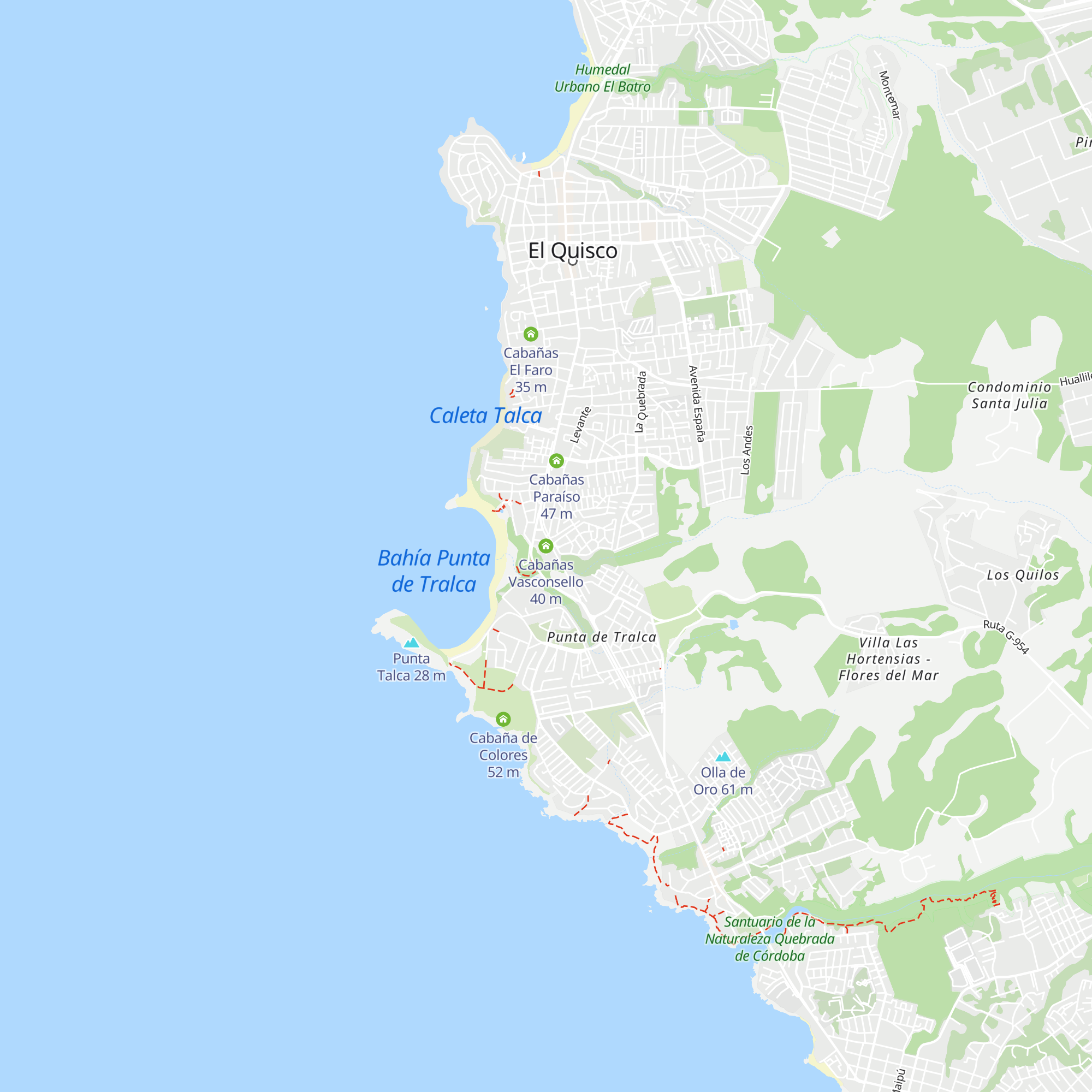 Cabañas Vasconsello map