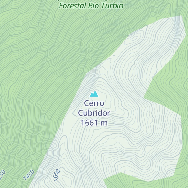 Map of Cerro Cubridor