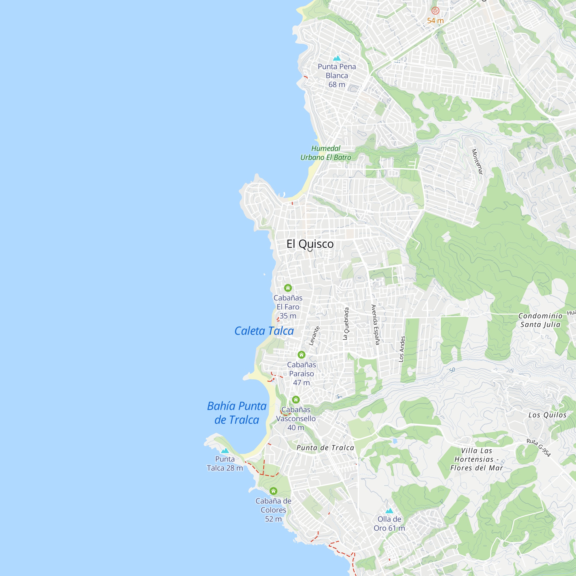 Cabañas El Faro map
