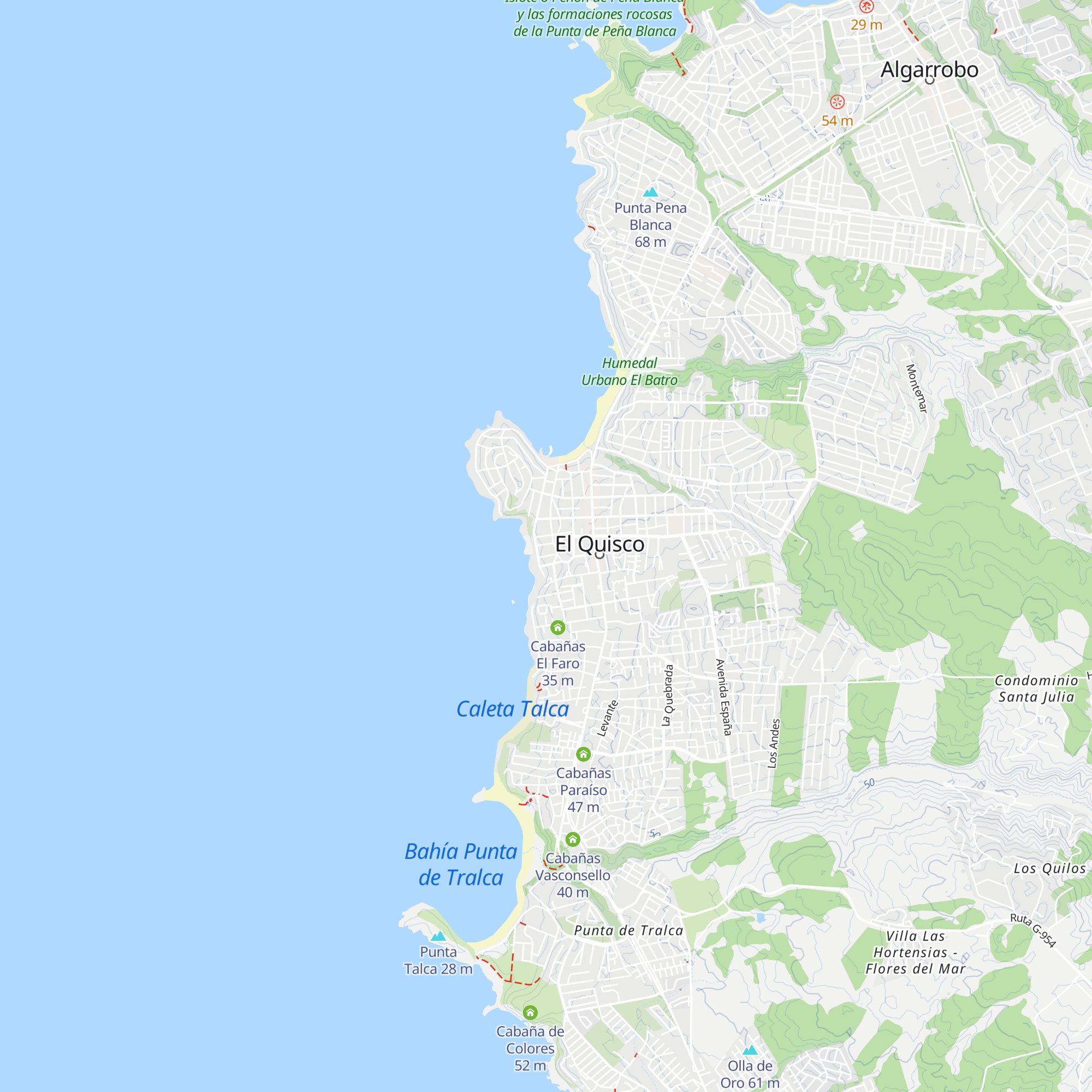 Cabañas Perla Mar map