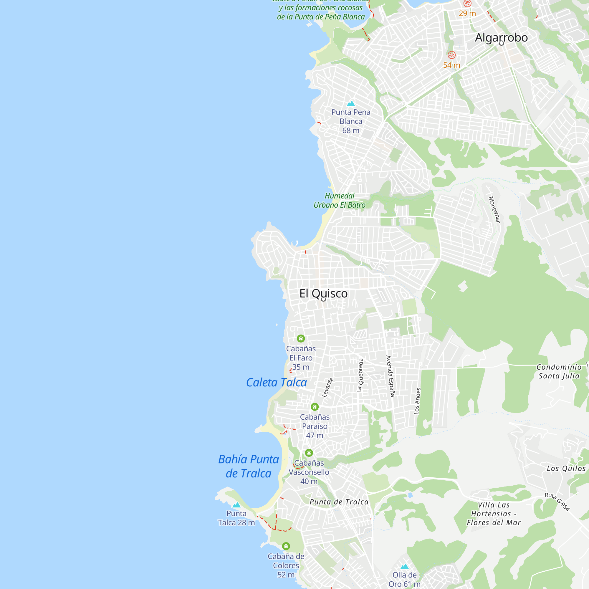 Cabañas Perla Mar map