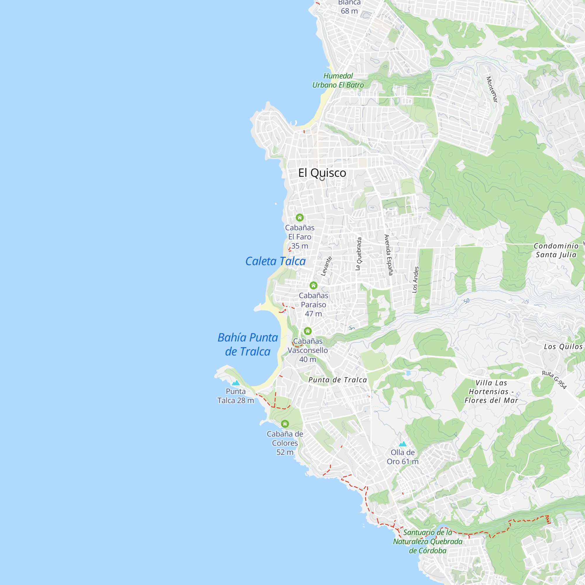 Cabañas La Palmera map