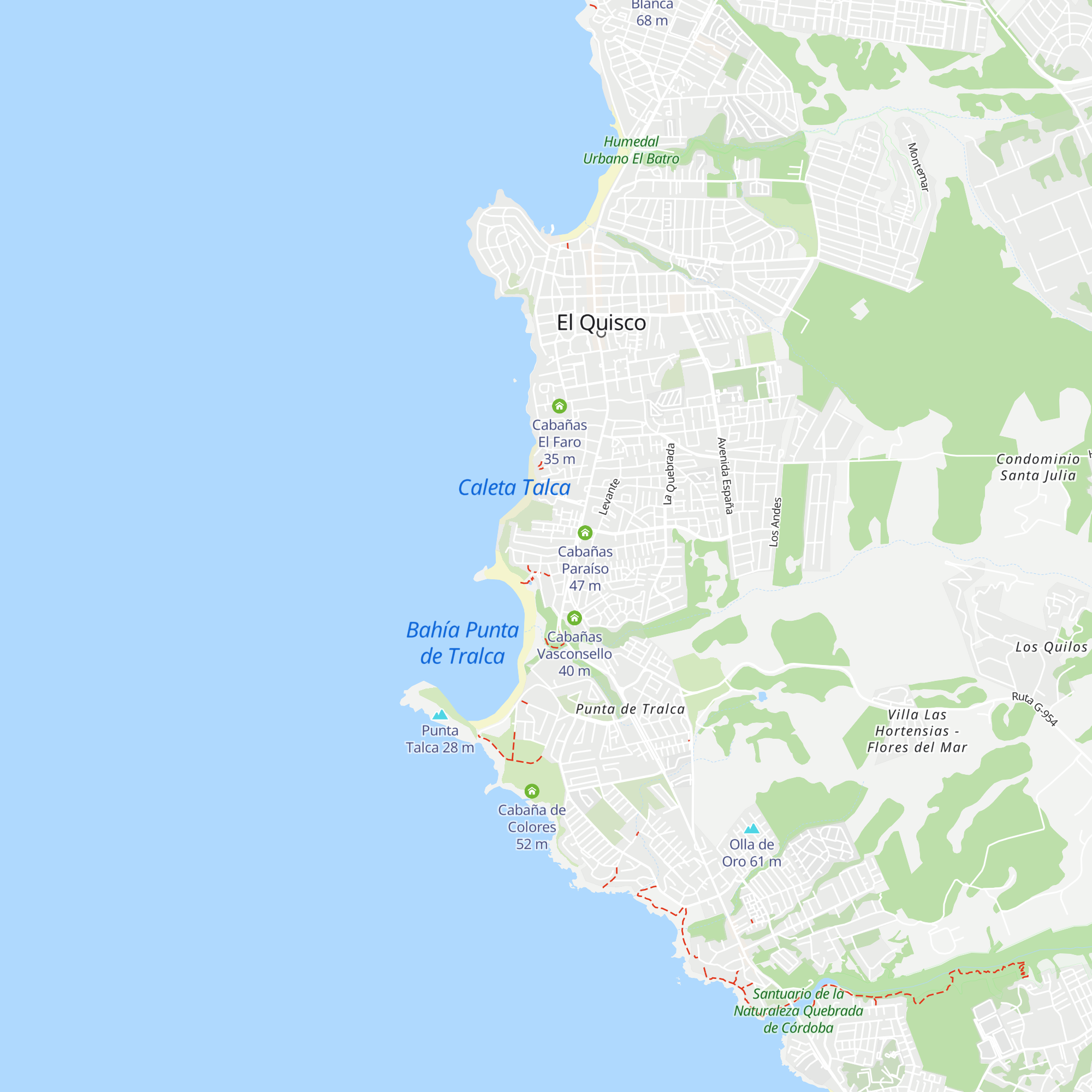 Cabañas La Palmera map