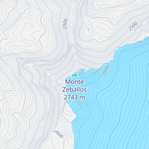 Map of Monte Zeballos