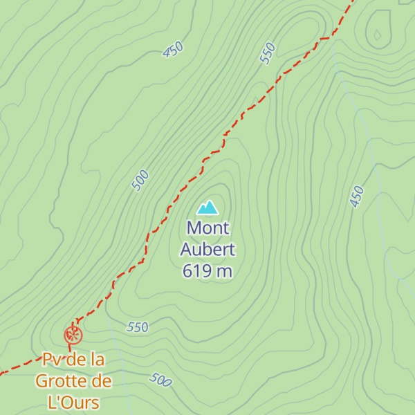 Map of Mont Aubert