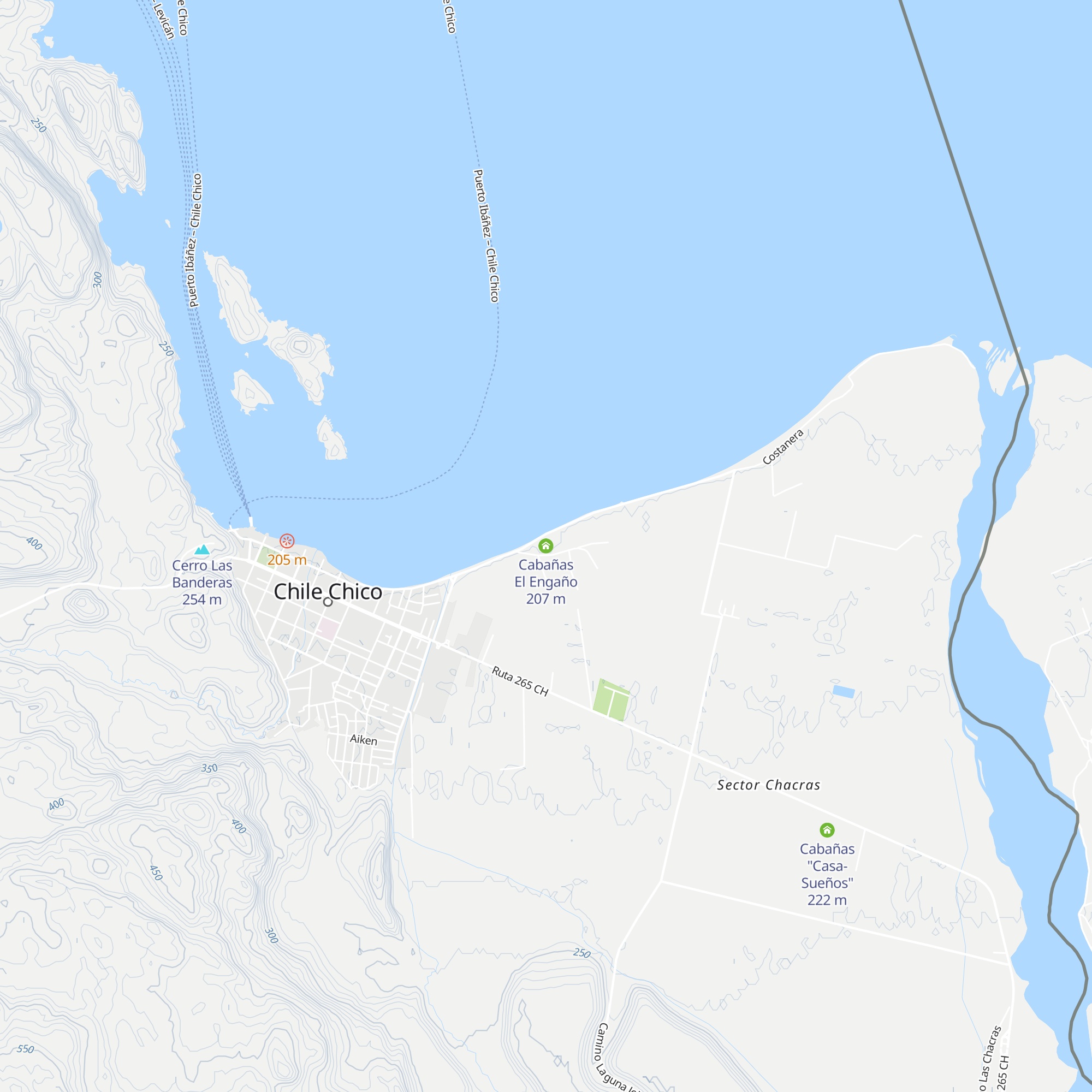 Cabañas El Engaño map