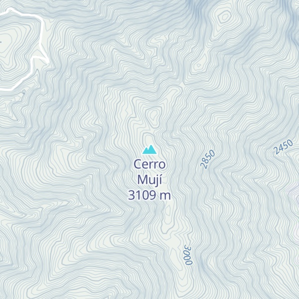Map of Cerro Mují