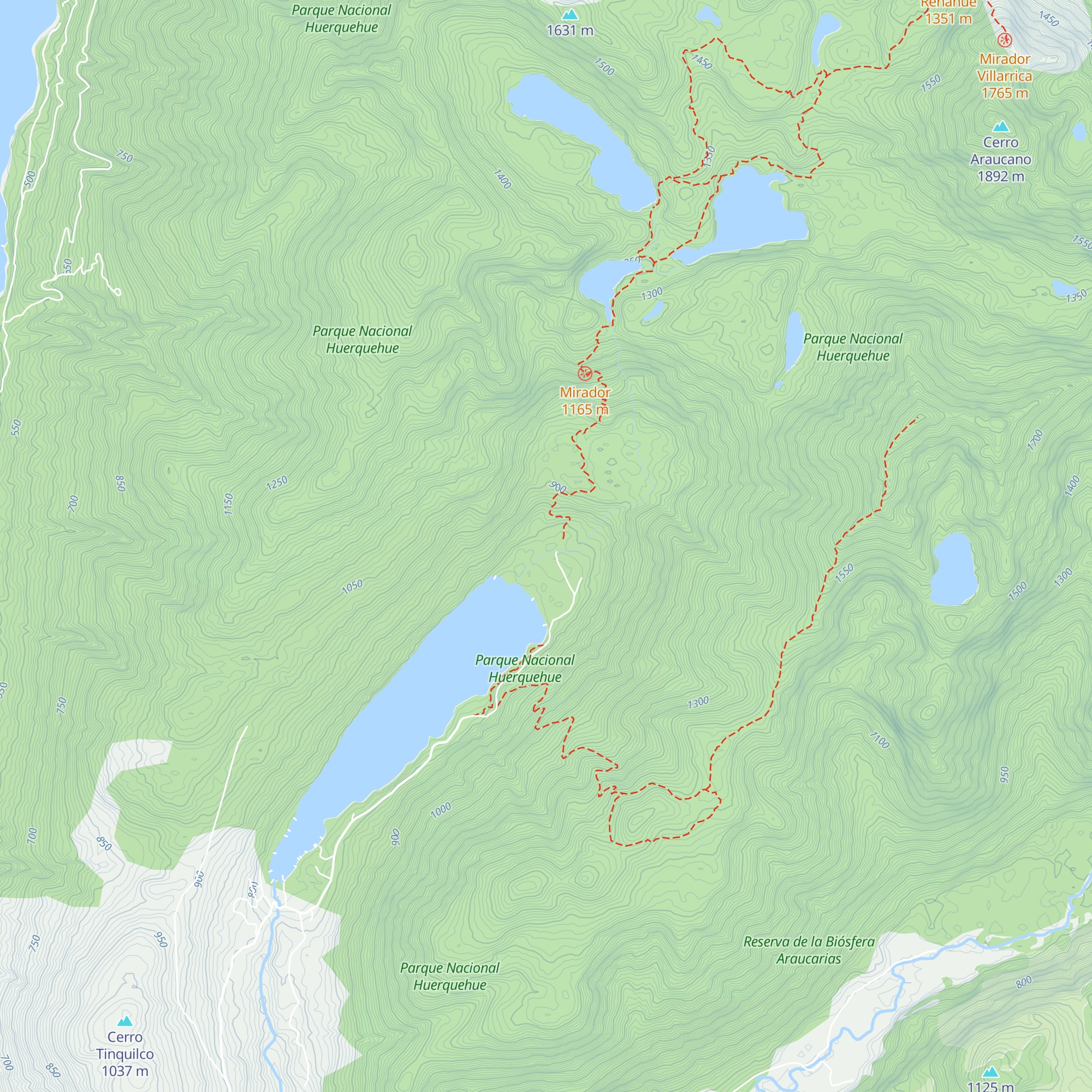 Refugio Tinquilco map