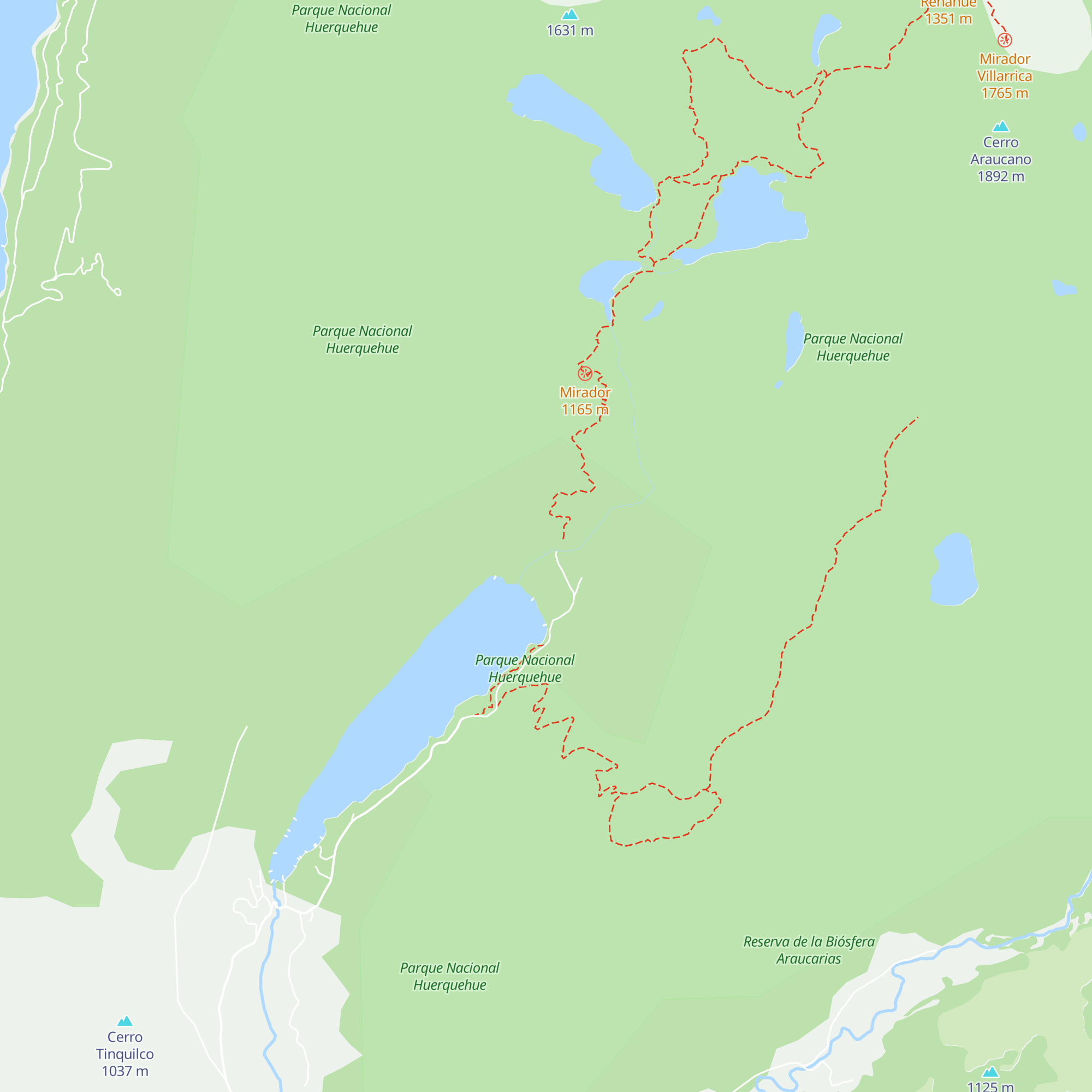 Refugio Tinquilco map