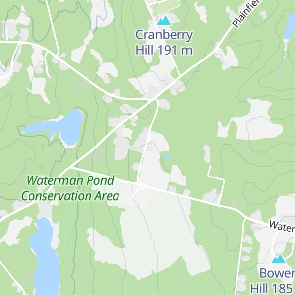 Map of Waterman Hill