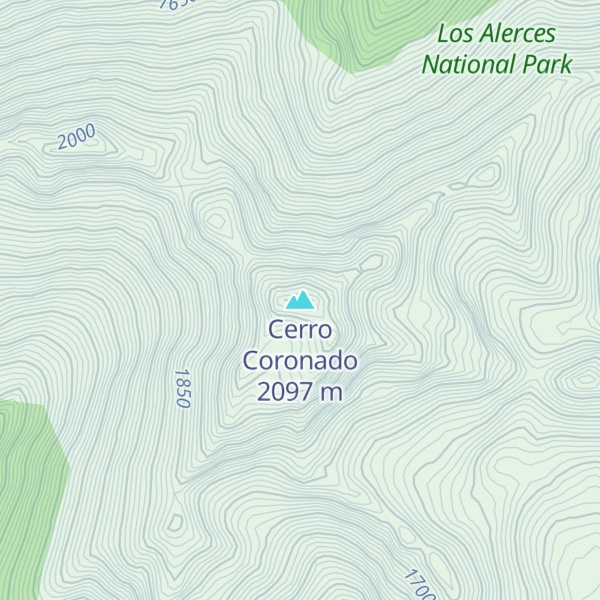 Map of Cerro Coronado