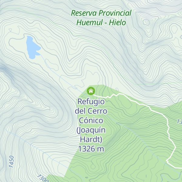 Map of Refugio del Cerro Cónico (Joaquín Hardt)