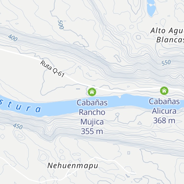 Map of Cabañas Rancho Mujica