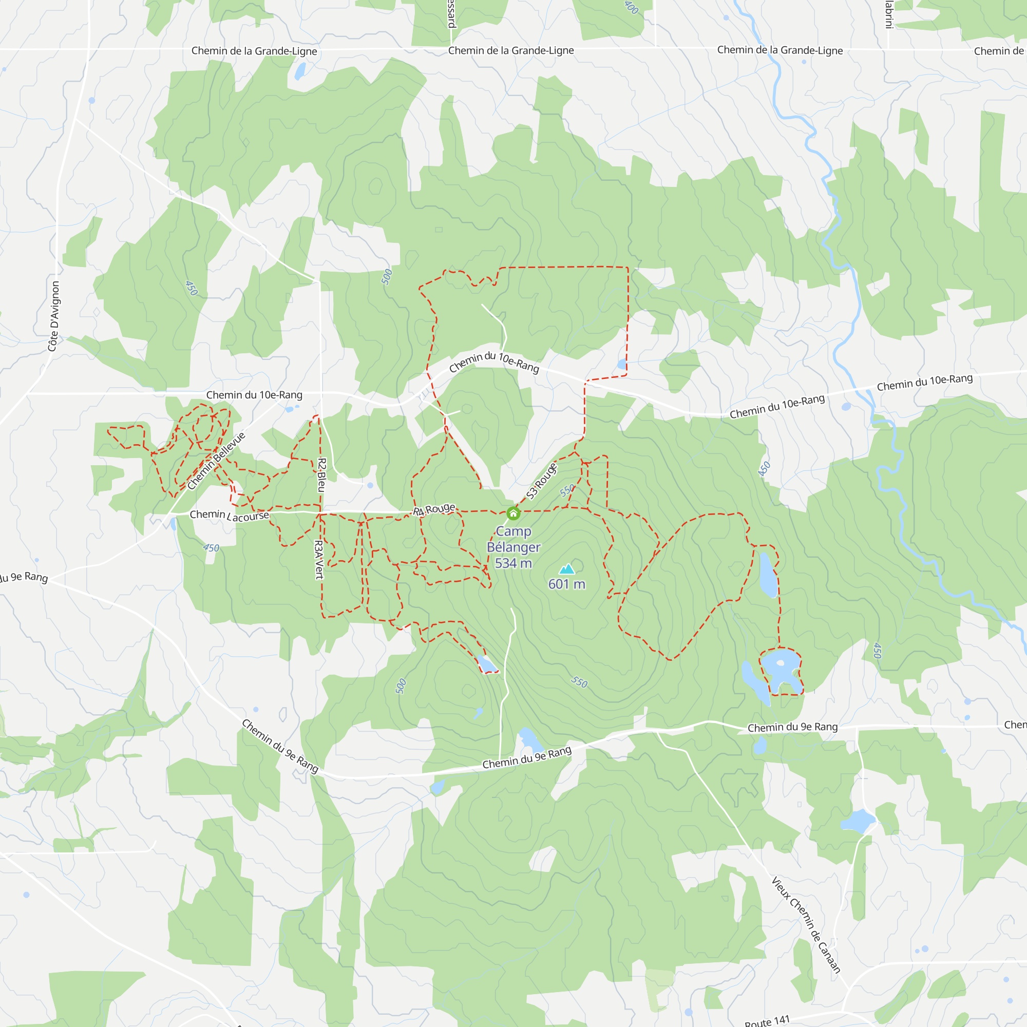 Camp Bélanger map