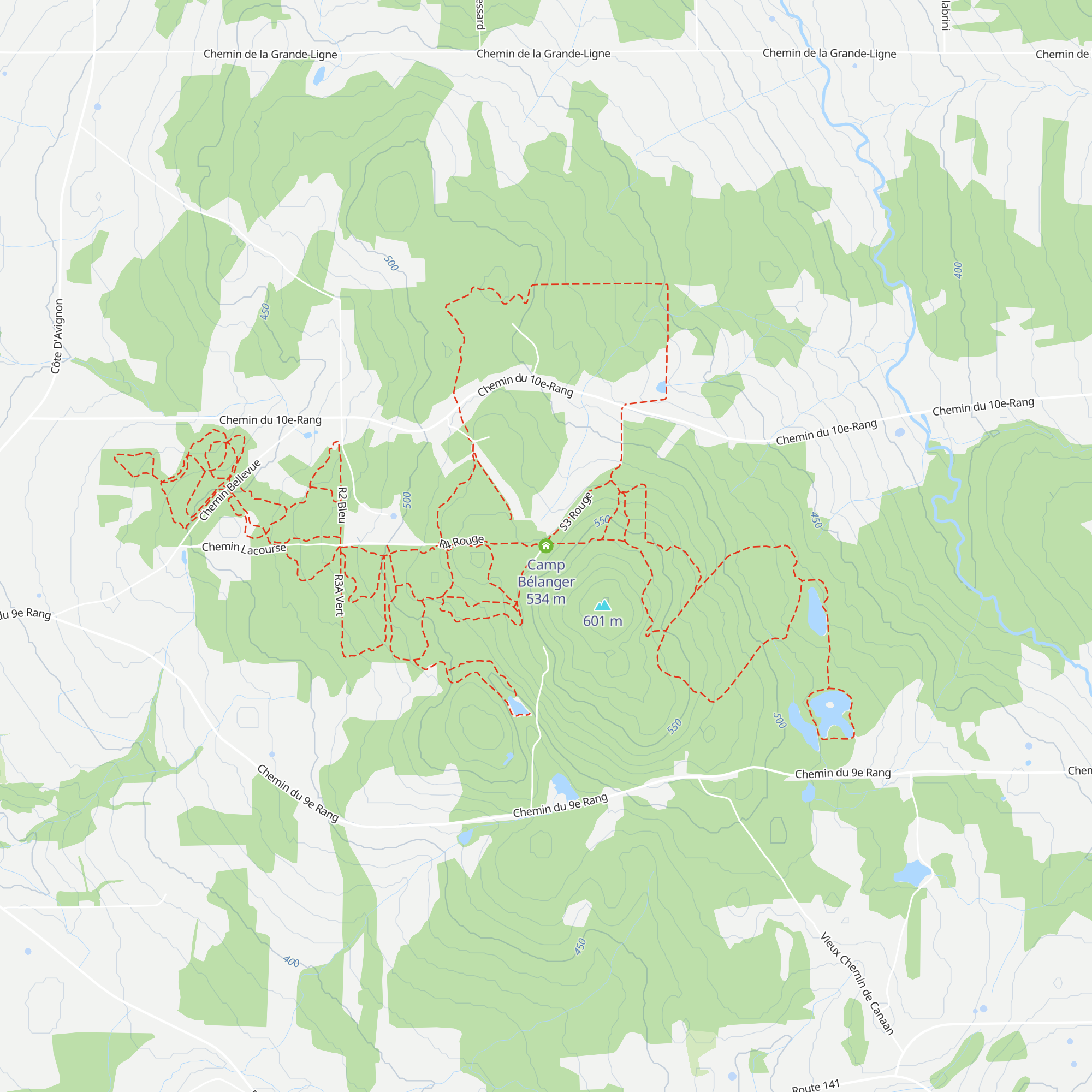 Camp Bélanger map