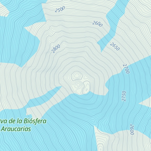 Map of Volcán Llaima