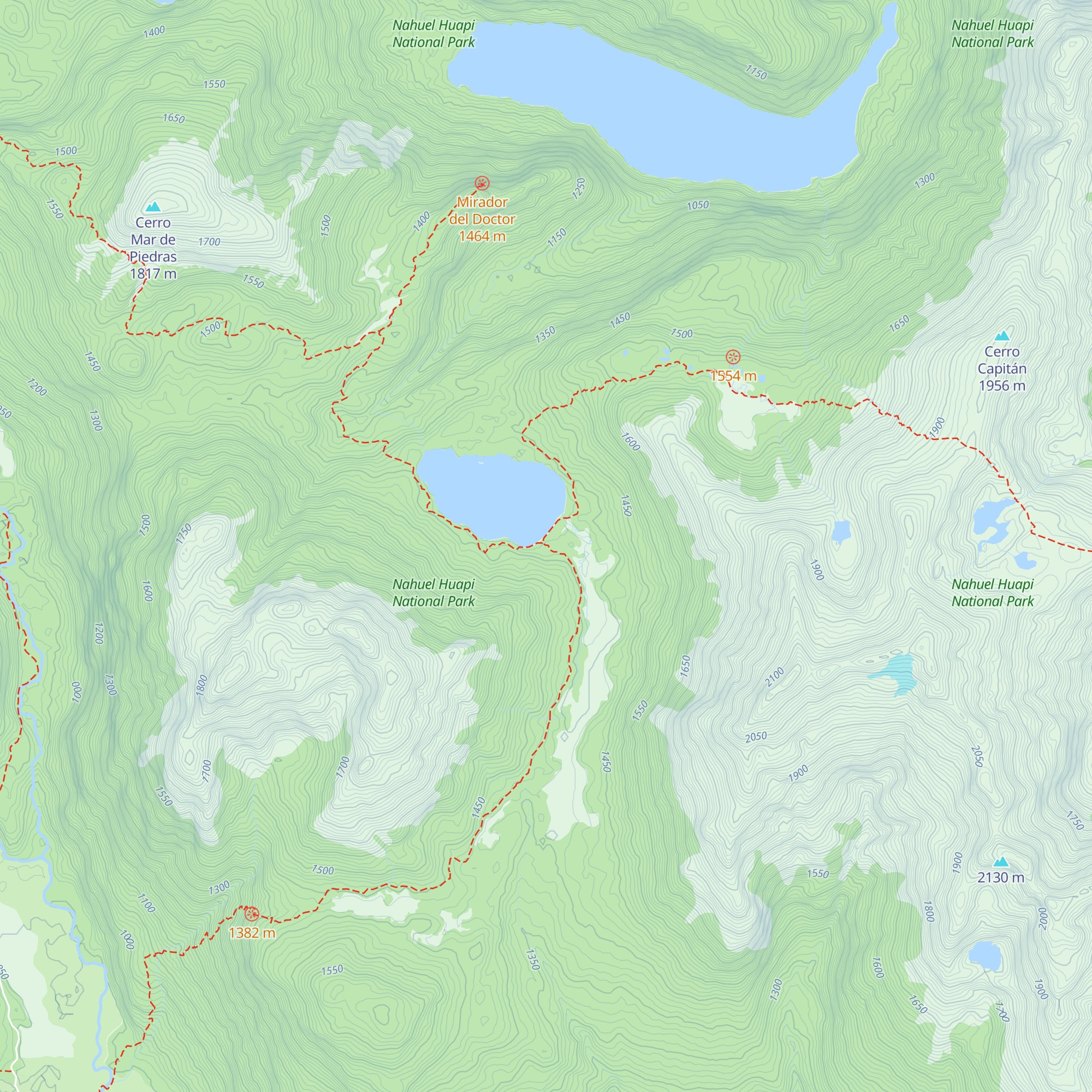 Refugio Laguna Ilón map
