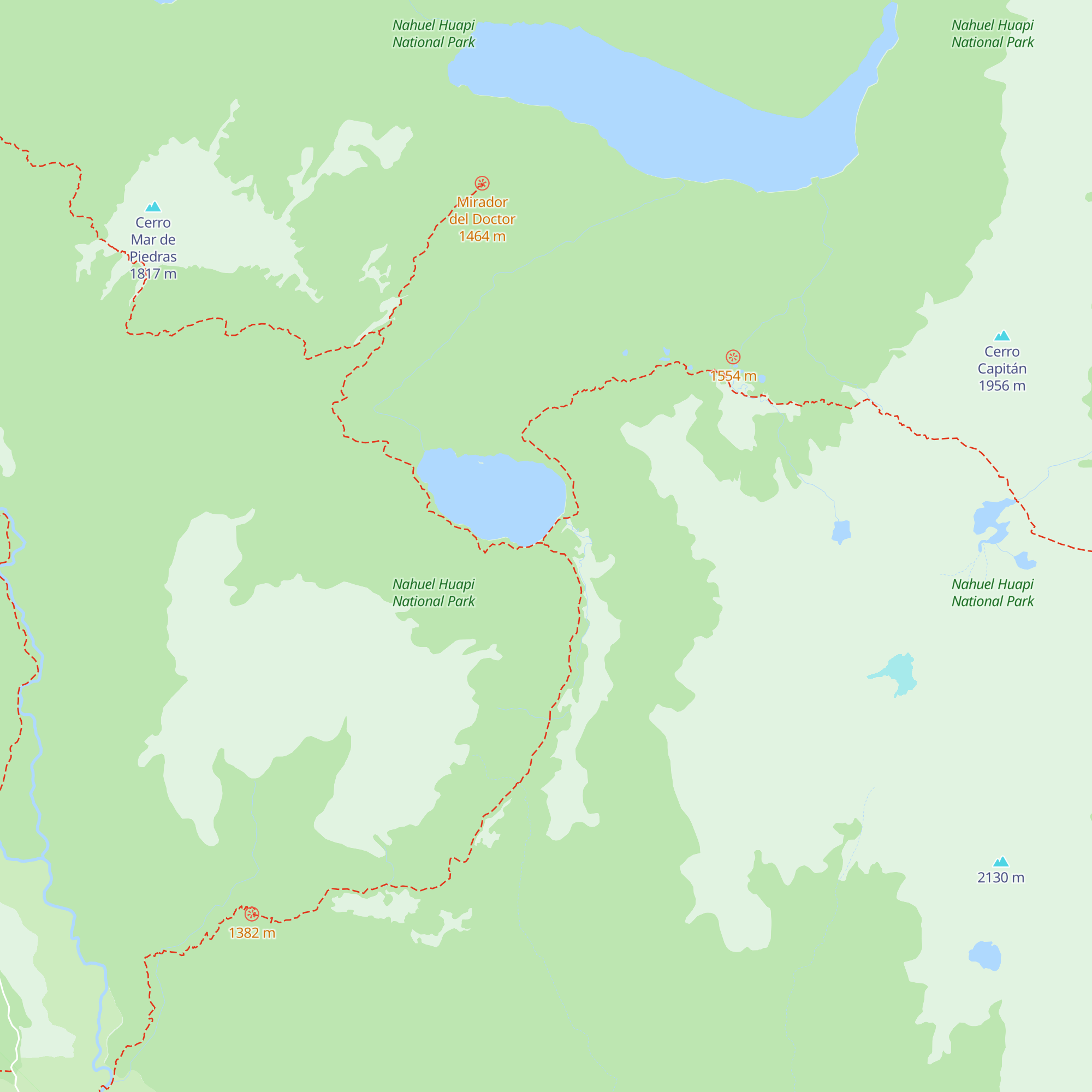 Refugio Laguna Ilón map