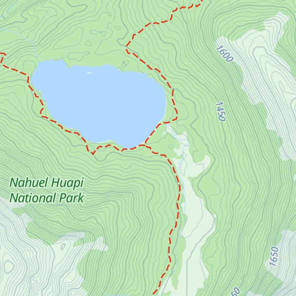 Map of Refugio Laguna Ilón
