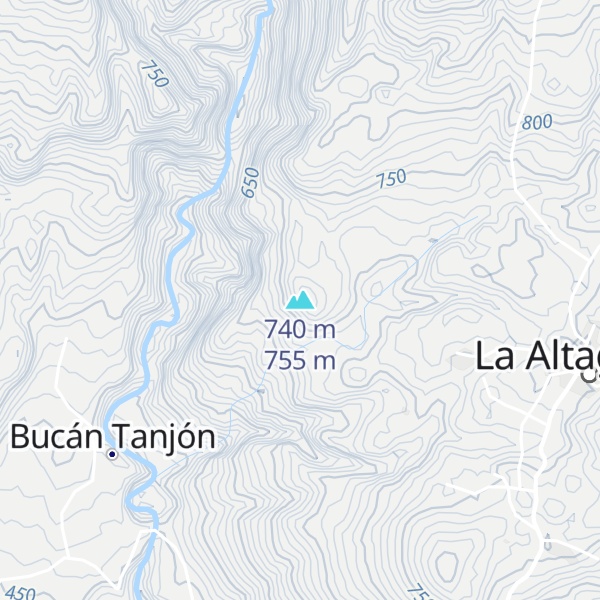 Map of 740 m