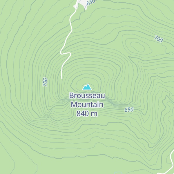 Map of Brousseau Mountain