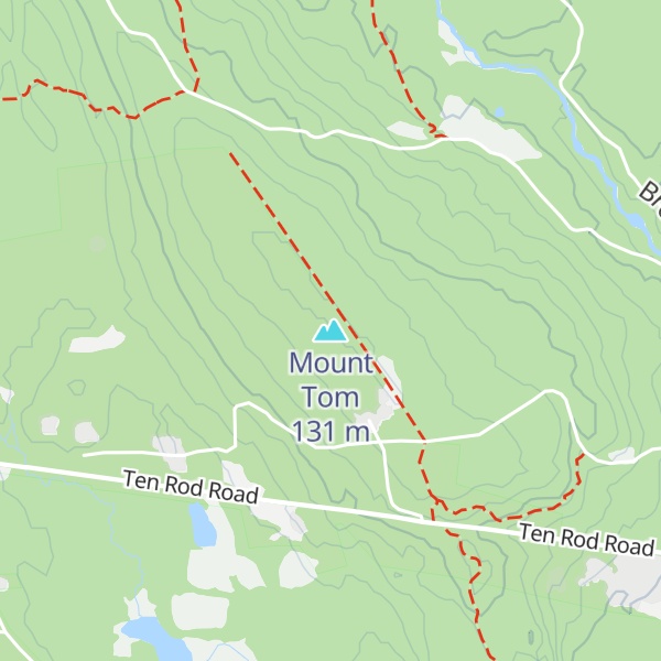 Map of Mount Tom