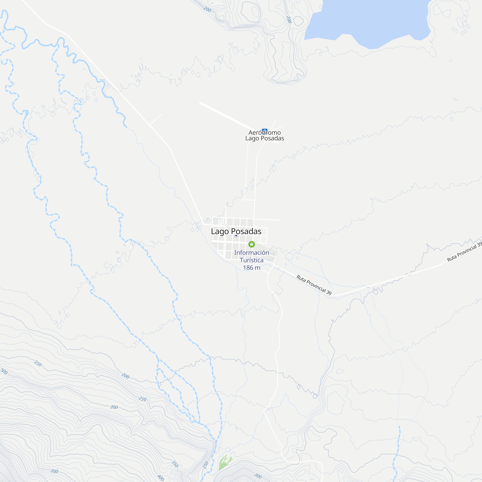 Cabañas Lago Posadas map