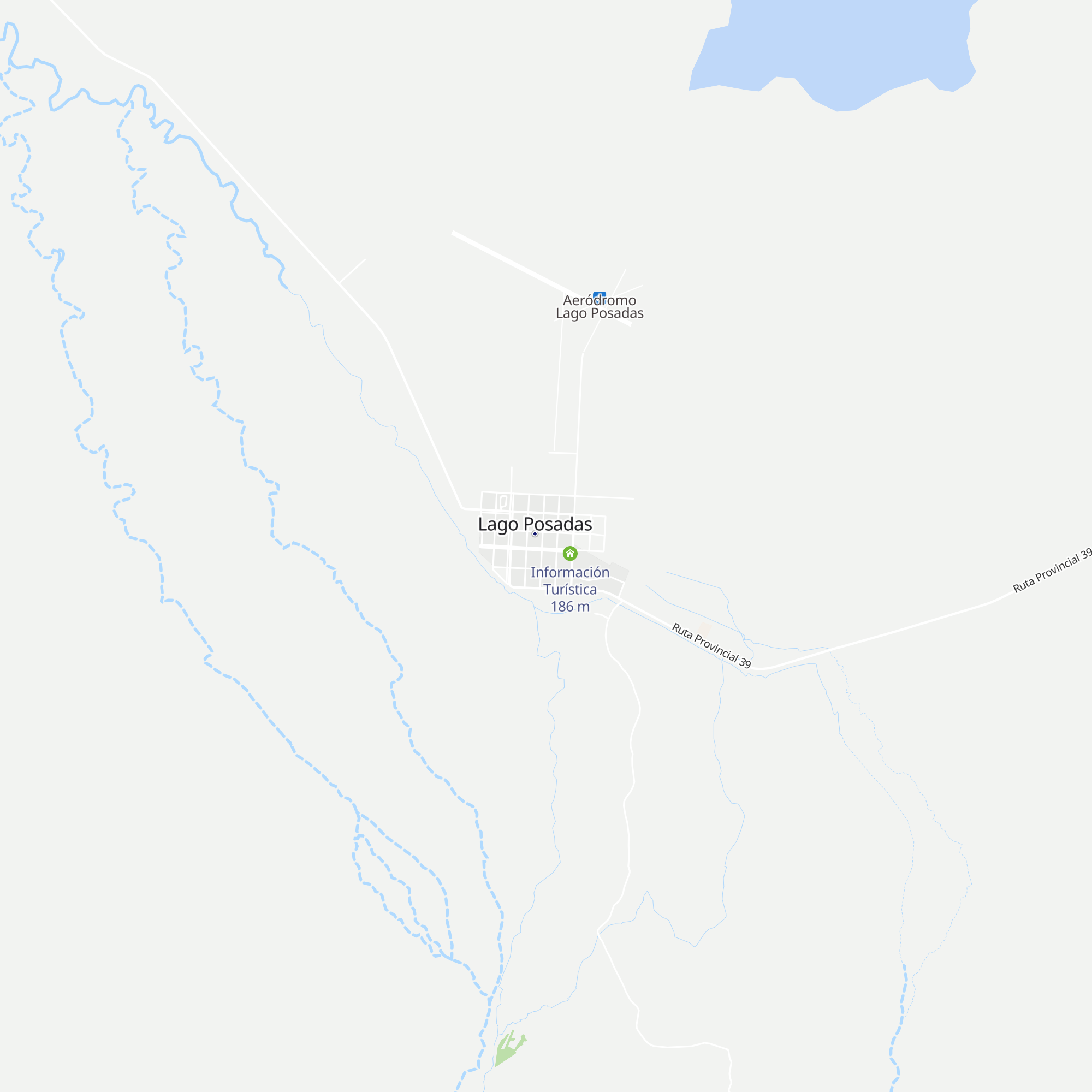 Cabañas Lago Posadas map