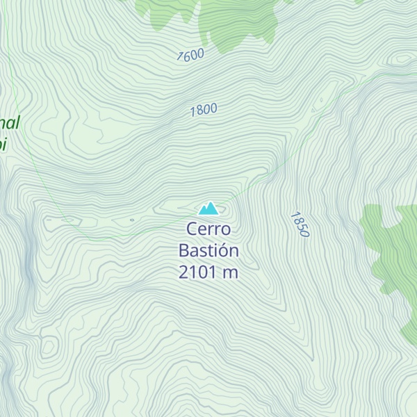Map of Cerro Bastión