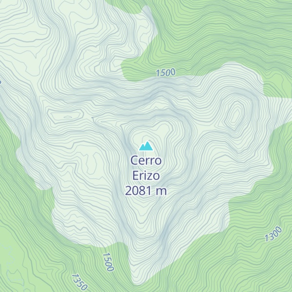 Map of Cerro Erizo