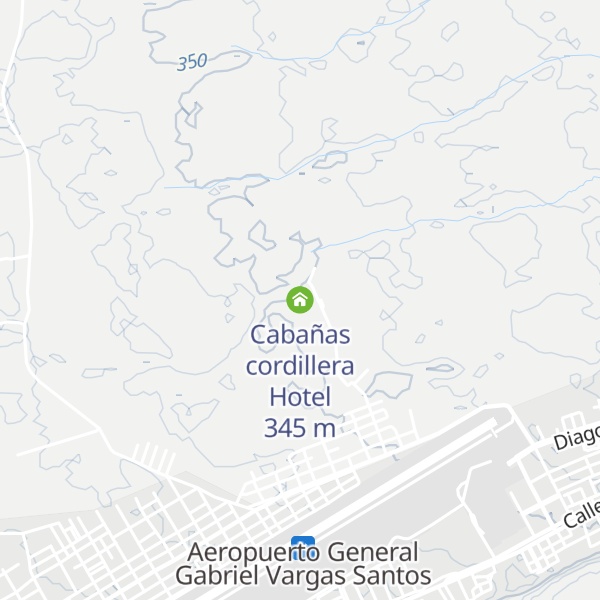Map of Cabañas cordillera Hotel