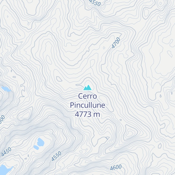 Map of Cerro Pincullune