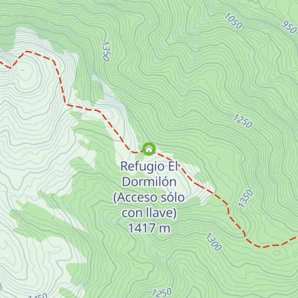 Map of Refugio El Dormilón (Acceso sólo con llave)
