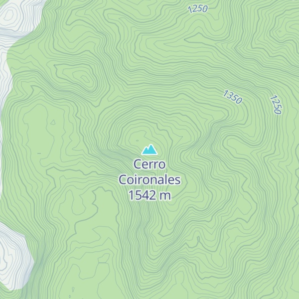 Map of Cerro Coironales
