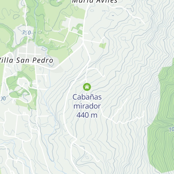 Map of Cabañas mirador