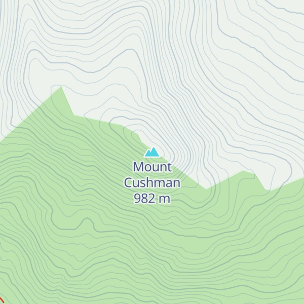 Map of Mount Cushman