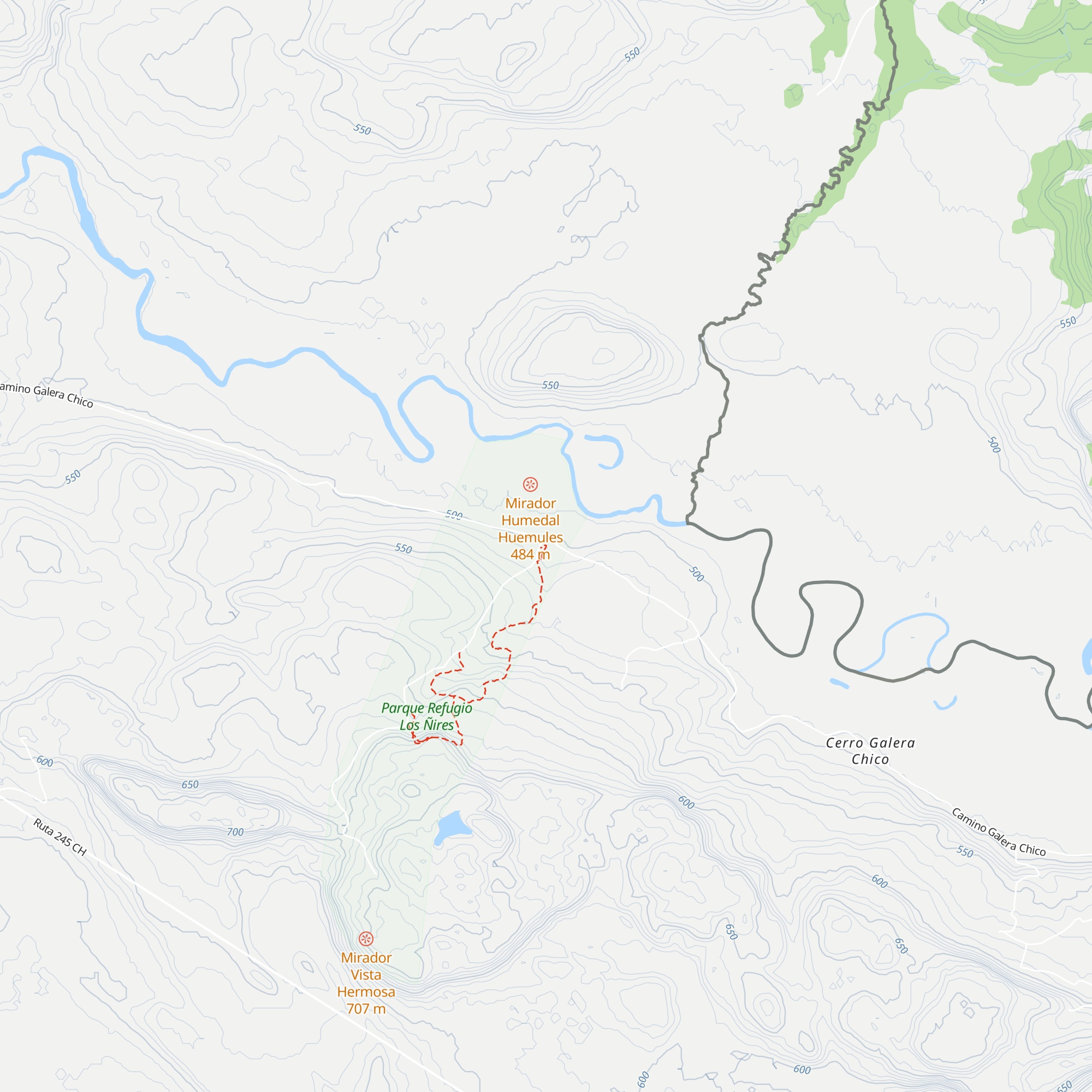 Refugio Los Ñires map