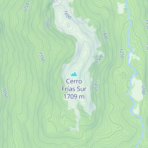 Map of Cerro Frías Sur