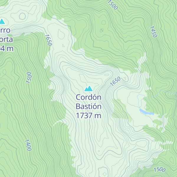 Map of Cordón Bastión
