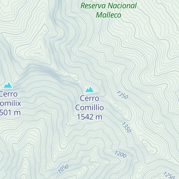 Map of Cerro Comillío
