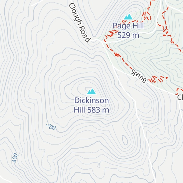 Map of Dickinson Hill